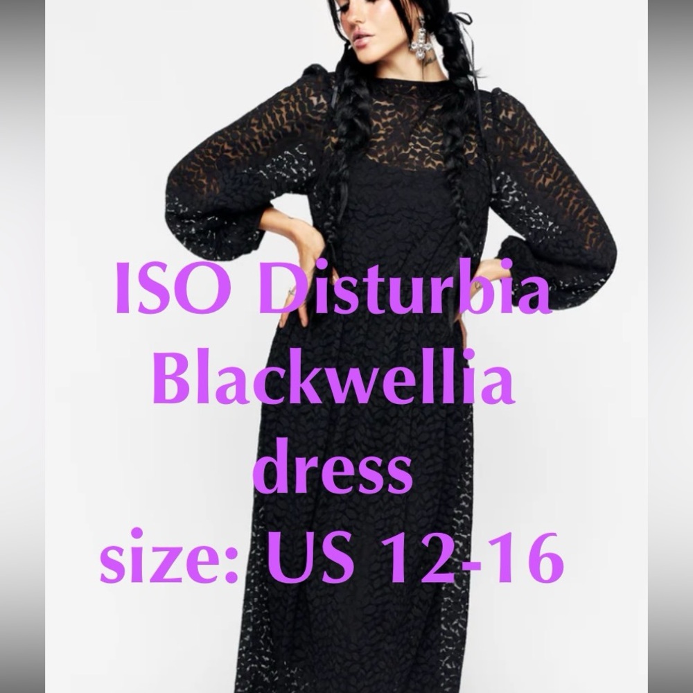 ISO!!  BLACKWELLIA DRESS FROM DISTURBIA